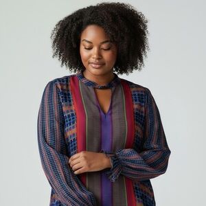 CONDITIONS APPLY / ANTHROPOLOGIE - Size XL Colorful Patterned Women's Top - B9